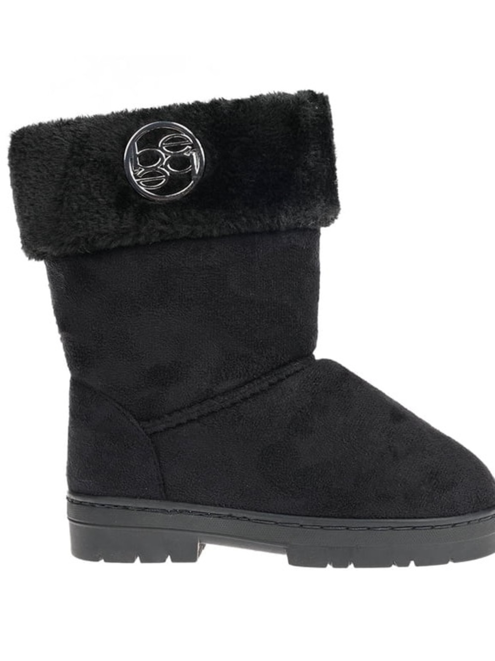 BEBE Black Faux Fur Kids Winter Boots